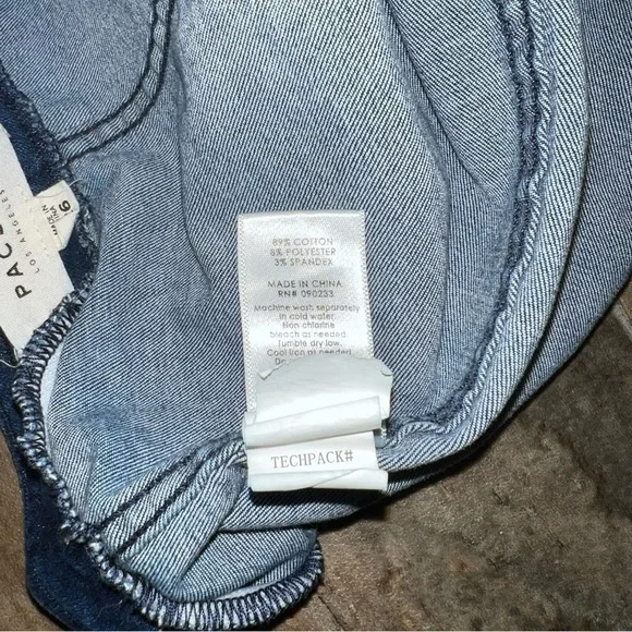 PacSun Blue Color Block Denim Mini Skirt Size 26 - Picture 3 of 5